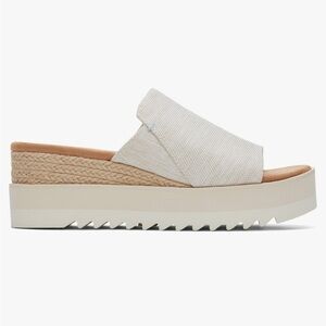 TOMS Diana mule slip on wedge sandals natural 6.5